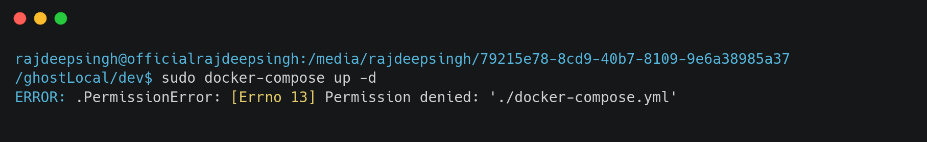 docker compose Permission Issues docker compose Permission Issues