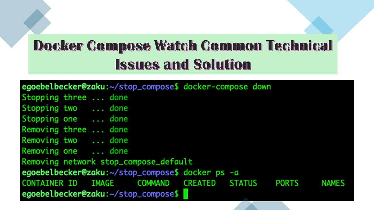 Common Technical Issues and solution for Docker Compose Watch