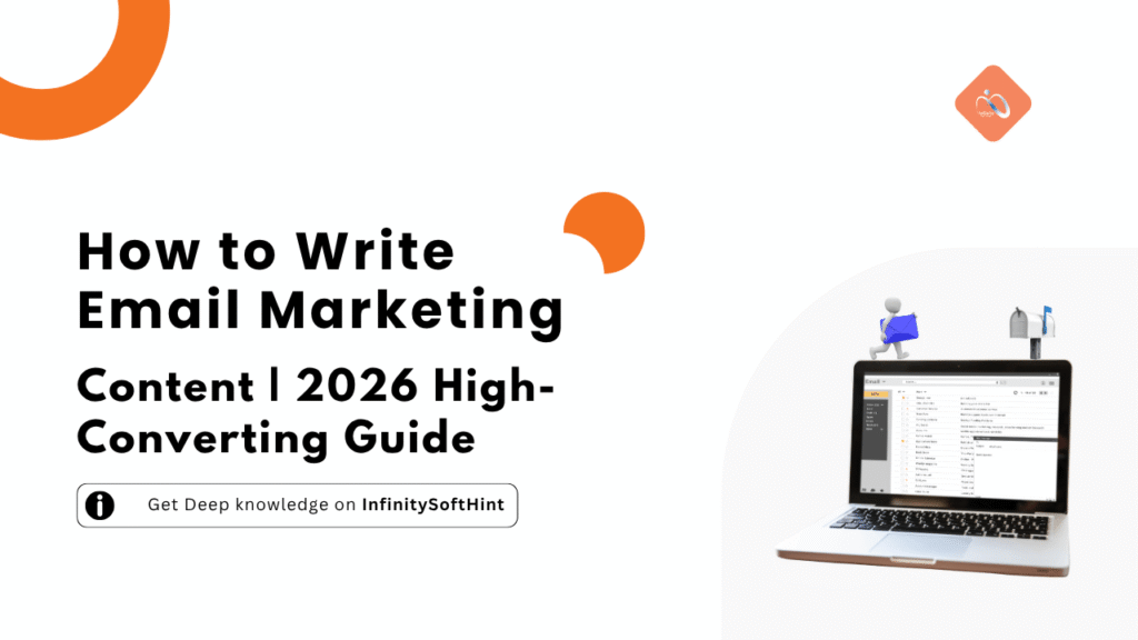A guide graphic on writing email marketing content in 2026
