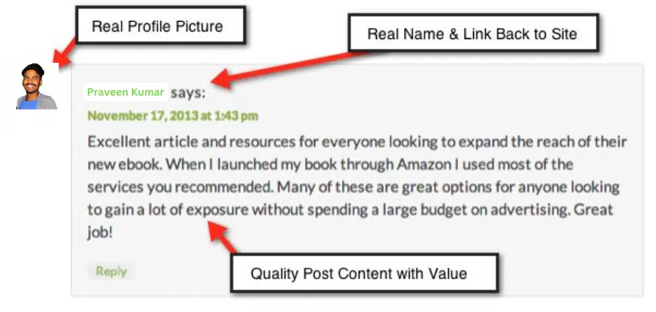 Comments Backlink Comments Backlink