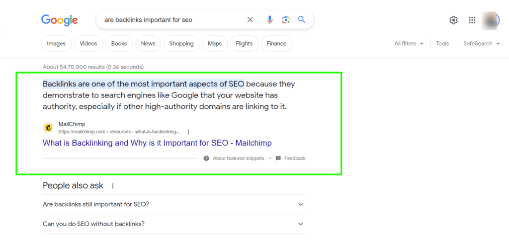 Optimized Featured Snippet Optimized Featured Snippet