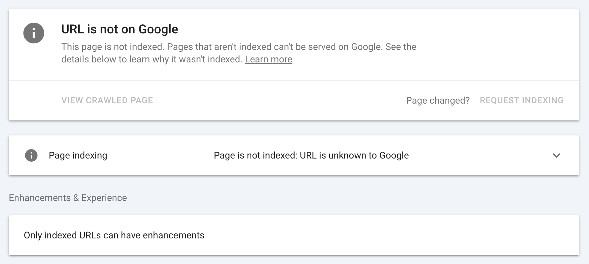 URL is not on Google URL is not on Google