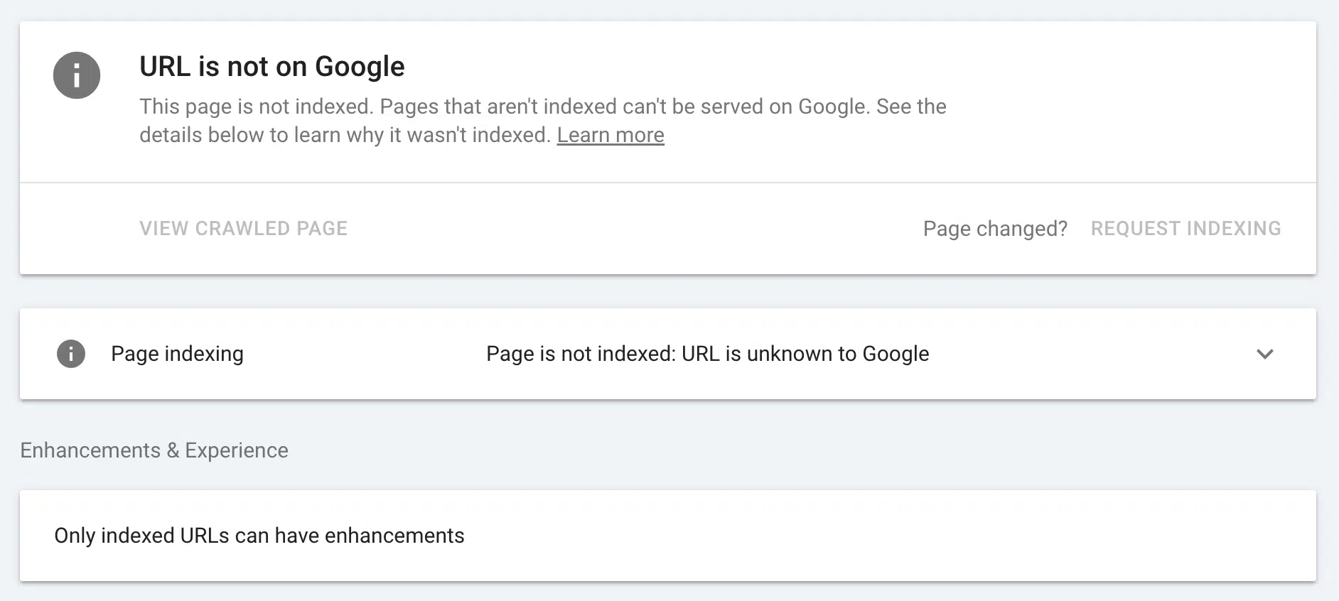 URL is not on Google URL is not on Google