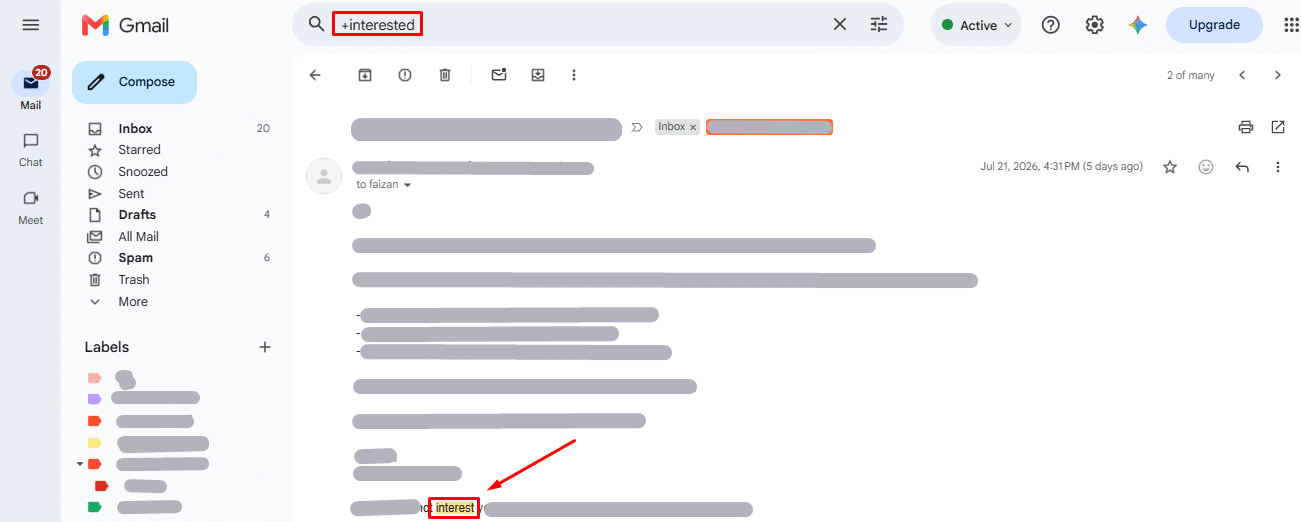 An example of using +word search  operator that force an exact word match.