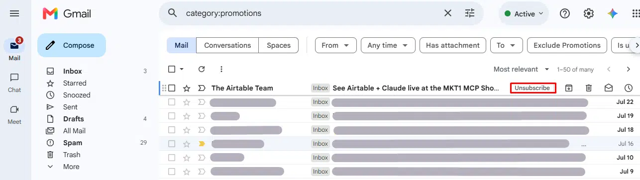 category: — Gmail Search Operator Use of category:promotions which shows emails that are in pomotions folder of your inbox.