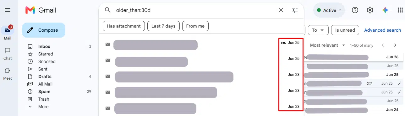 older_than: — Gmail Search Operator Use of older_than:30d operator shows emails that emails older than 30 days.